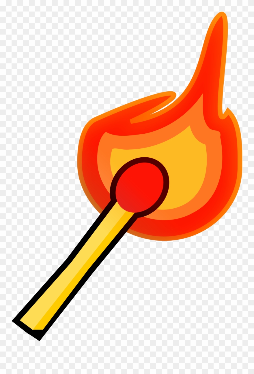 Flame Clipart Translucent - Transparent Background Matches Clipart - Png Download