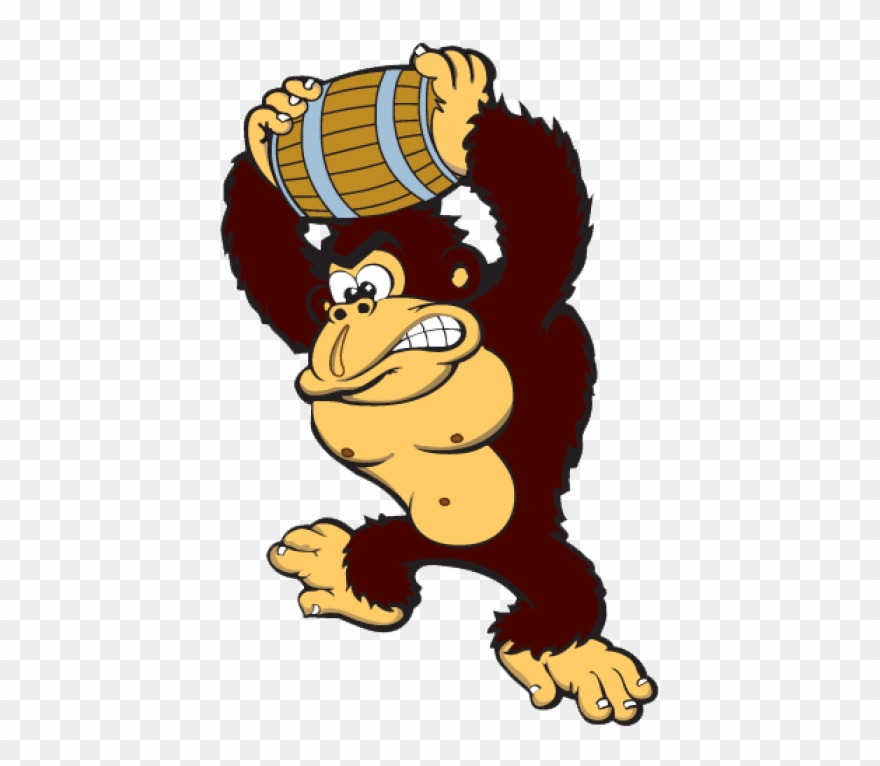 Transparent Stock Gorilla Mascot - Donkey Kong Png Arcade Clipart