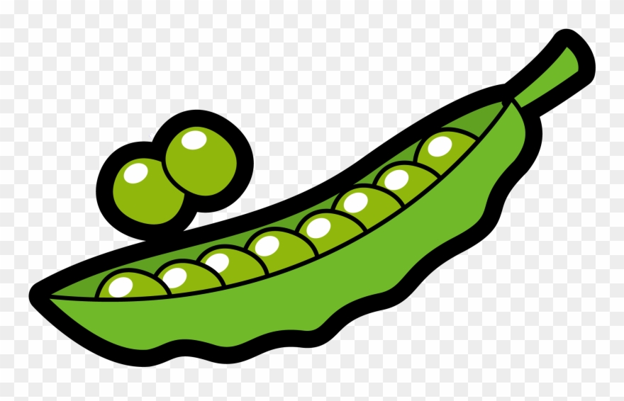 Png Black And White Snow Pea Vegetable Clip - Peas Clipart Png Transparent Png