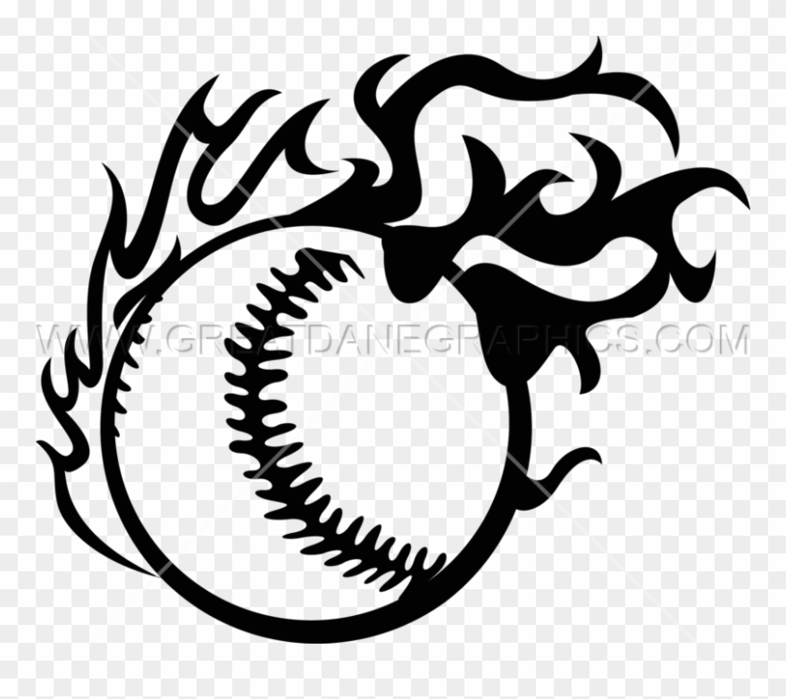 Jpg Transparent Library Baseball Production Ready Artwork - Black And White Fireball Clip Art - Png Download