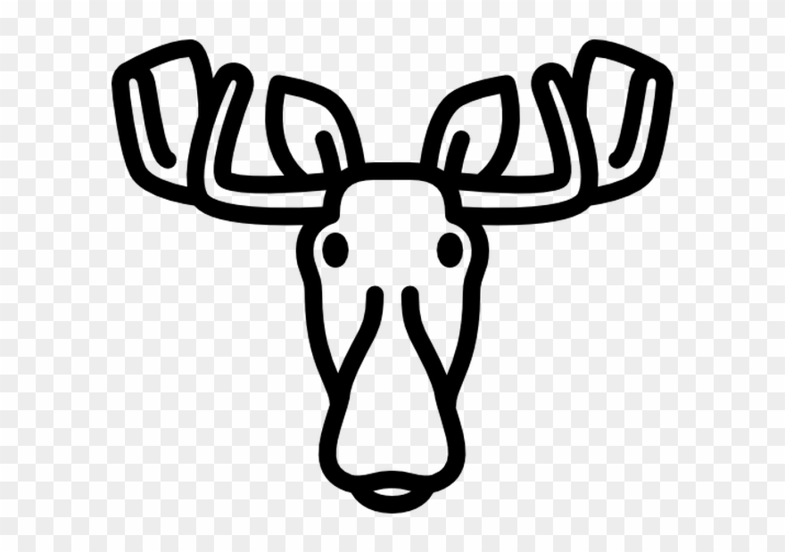 Clipart Reindeer Moose Head - Moosehead Icon - Png Download