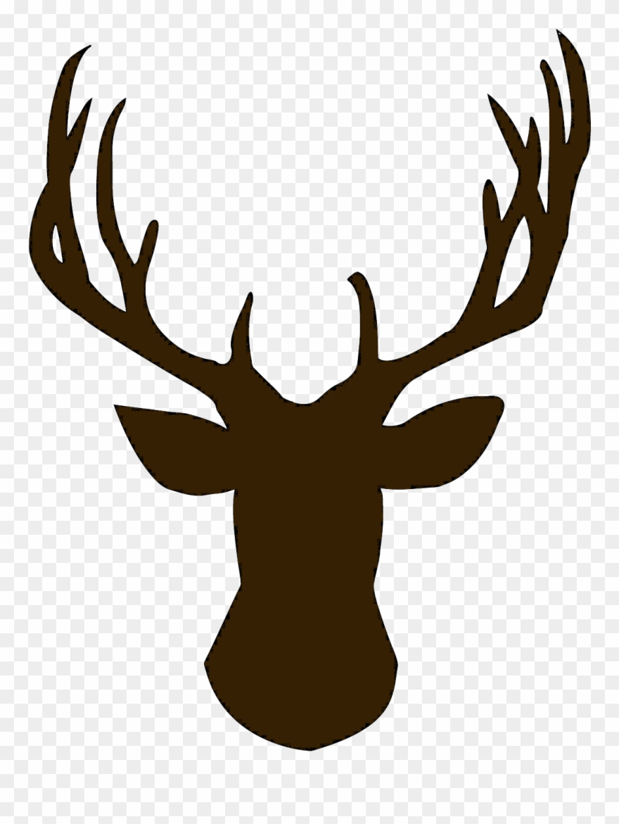 Foot Clipart Reindeer - Deer Head Silhouette Png Transparent Png