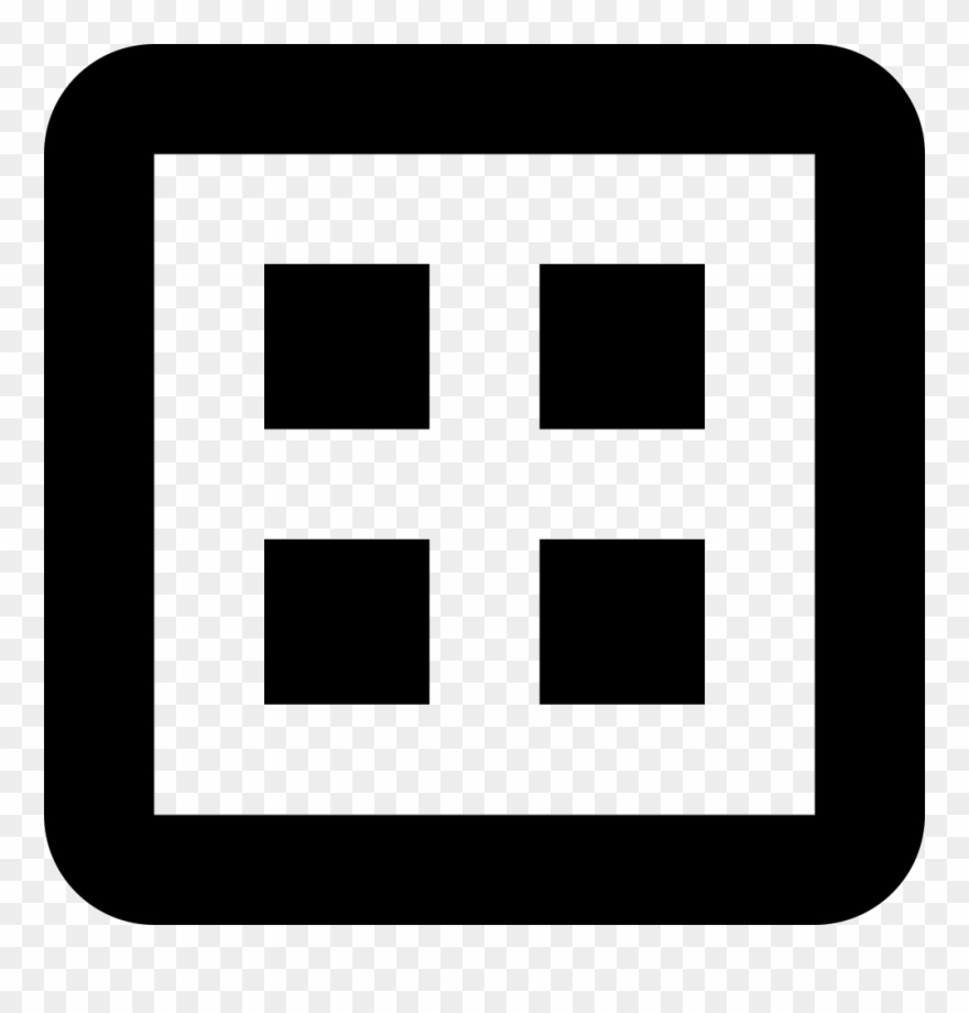 Clipart Transparent Button Svg Square - Menu Button Icon White - Png Download