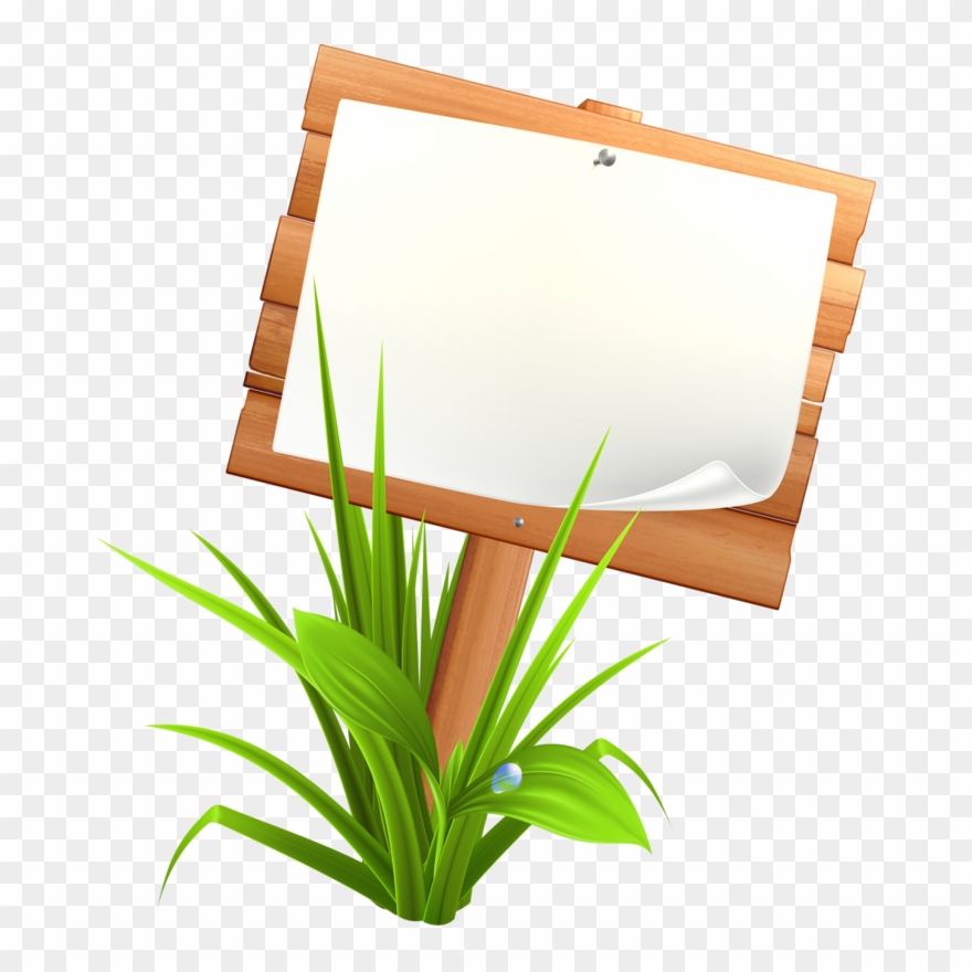Фотки Image Deco, Cadres, Carterie, A Imprimer, Panneaux - Wood Sign With Grass Png Clipart