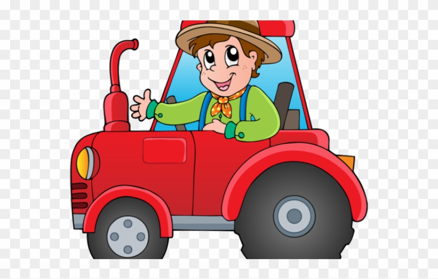 Farmer Clipart Farm Vehicle - Tractor Coloring Book: Working On The Farm - Png Download