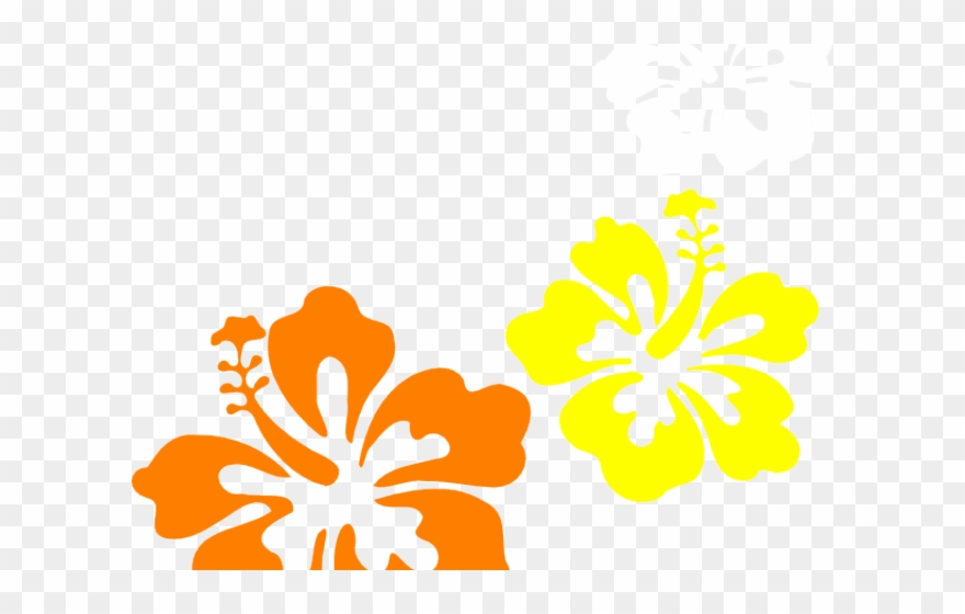 Orange Flower Clipart Hibiscus - Yellow Hibiscus Clip Art - Png Download