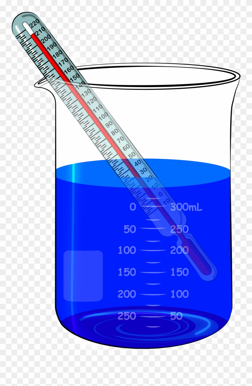 Svg Library Stock Beaker Transparent Colorful - Thermometer In Water Beaker Clipart