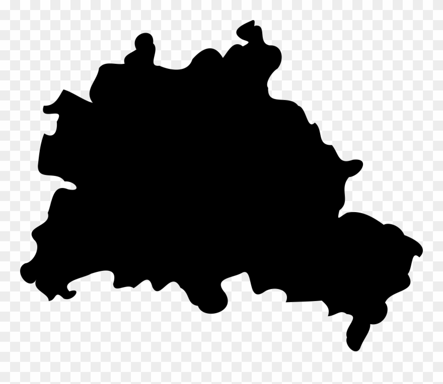 Clipart - Berlin Map Vector - Png Download