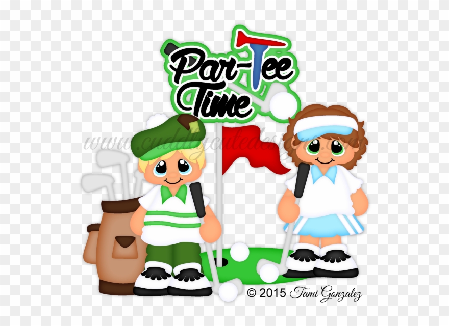 Cuddly Cute Designs Par Tee Time - Cartoon Clipart