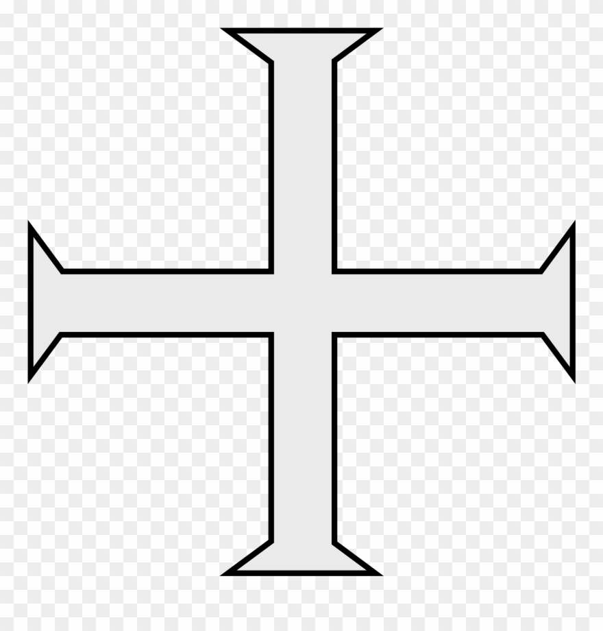 Coa Illustration Cross Templar - Knights Templar Cross Svg Clipart