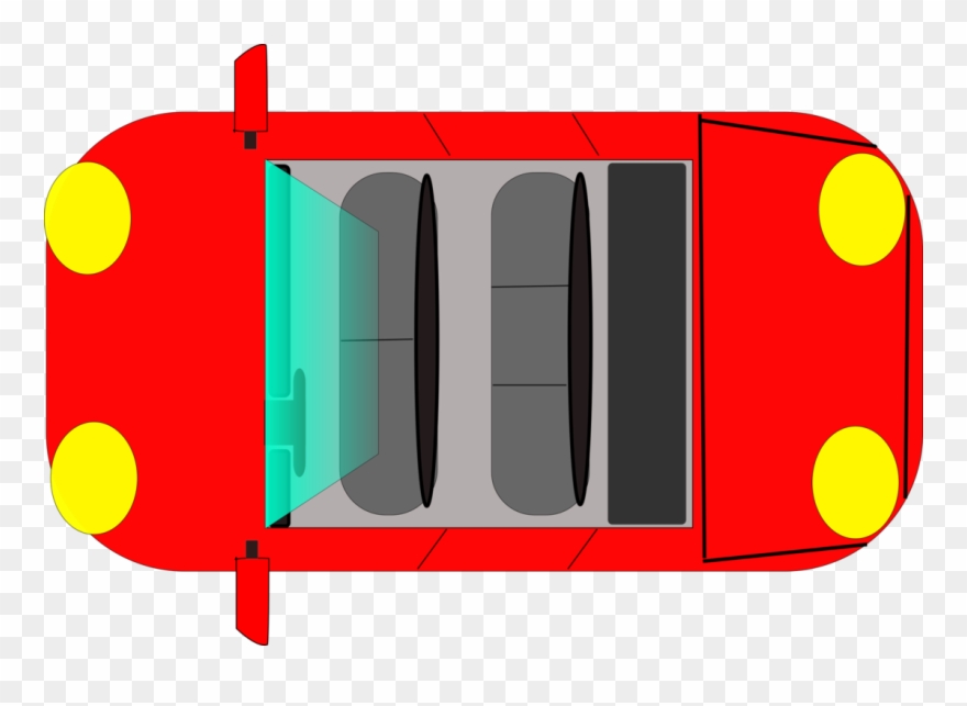 Car Clipart - Aerial View Of Truck Clip Art - Png Download