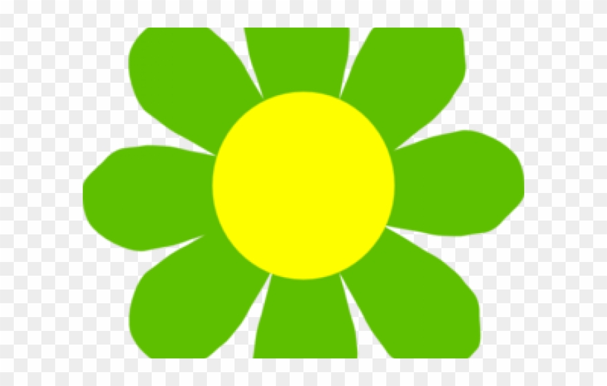 Green Clipart Flower - Flor Animada Azul - Png Download