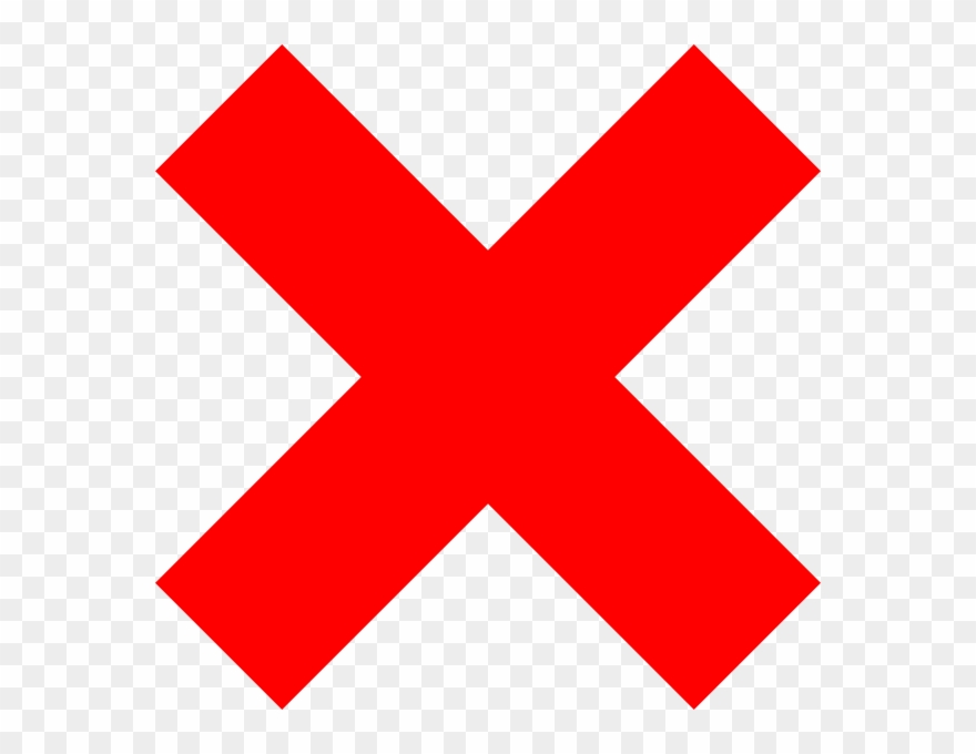 Red Xmark Clip Art 1165686 - No Symbol - Png Download