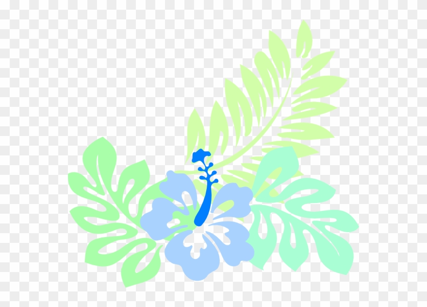 Hawaiian Blue Clip Art At Clker - Zazzle Frühlings-rosa Und Rote Hibiskus-blumen Hawaii - Png Download