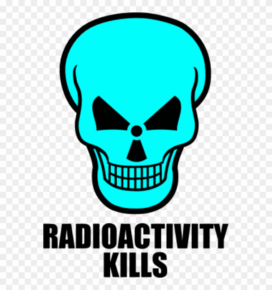 Skull Smiling Radioactivity Kills - Skull And Crossbones Throw Blanket Clipart