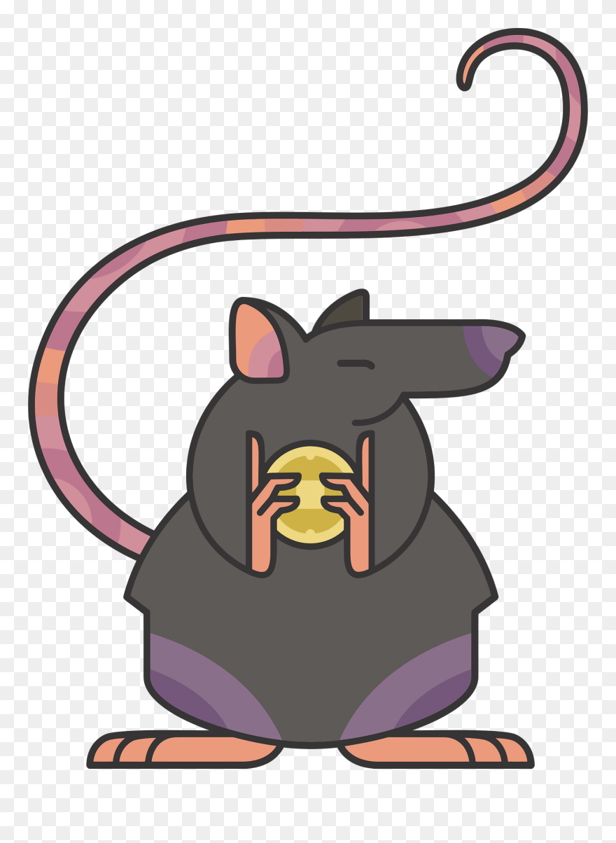 Stylized Cartoon Rat - Rat Cartoon Png Clipart