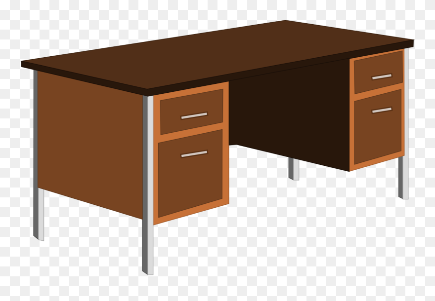 Similar Clip Art - Clip Art Image Of Desk - Png Download