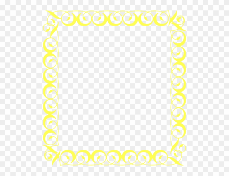 Border Clip Art Clipart Paper Tibetan Silver Picture - Black And Yellow Borders - Png Download