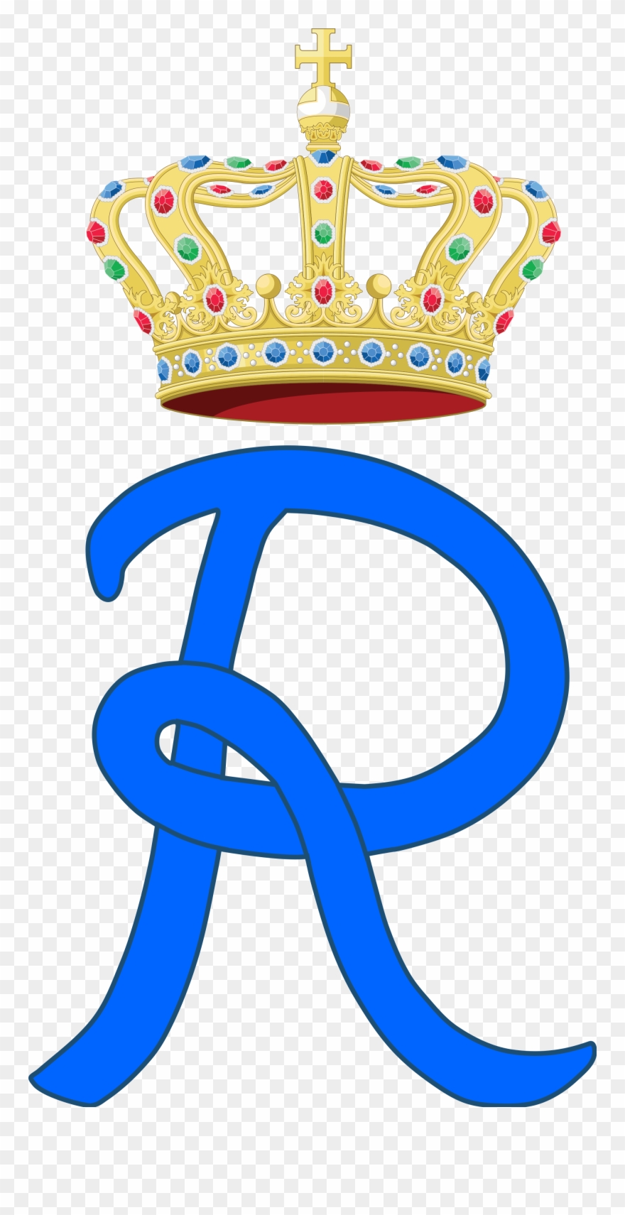 Letters R With Crowns Png Monogram Clipart Freeuse - Royal Monogram For R Transparent Png