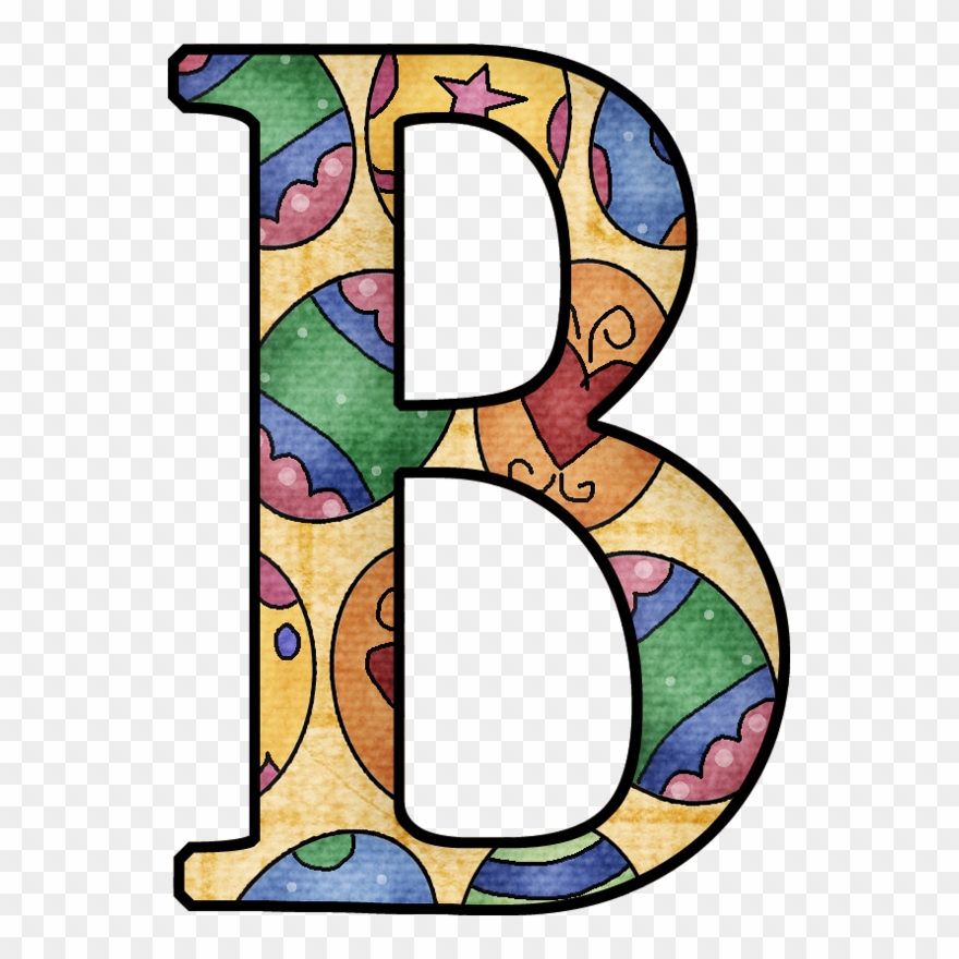 B *✿* Easter Multicolor - Alphabet Clipart