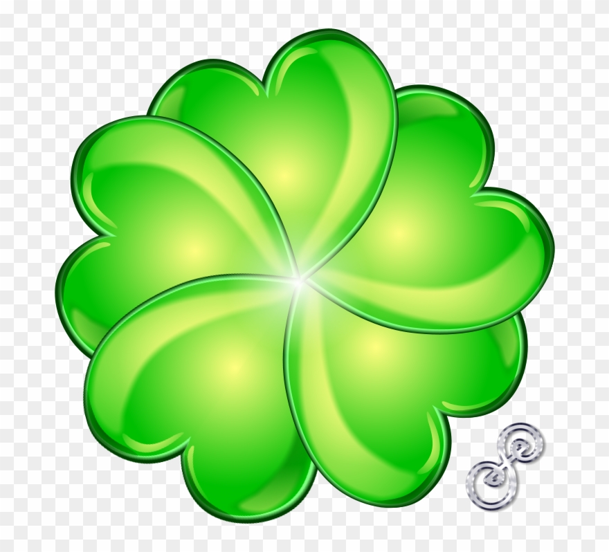 Leaves Clipart 5 Leave - 5 Leaf Clover Drawing - Png Download