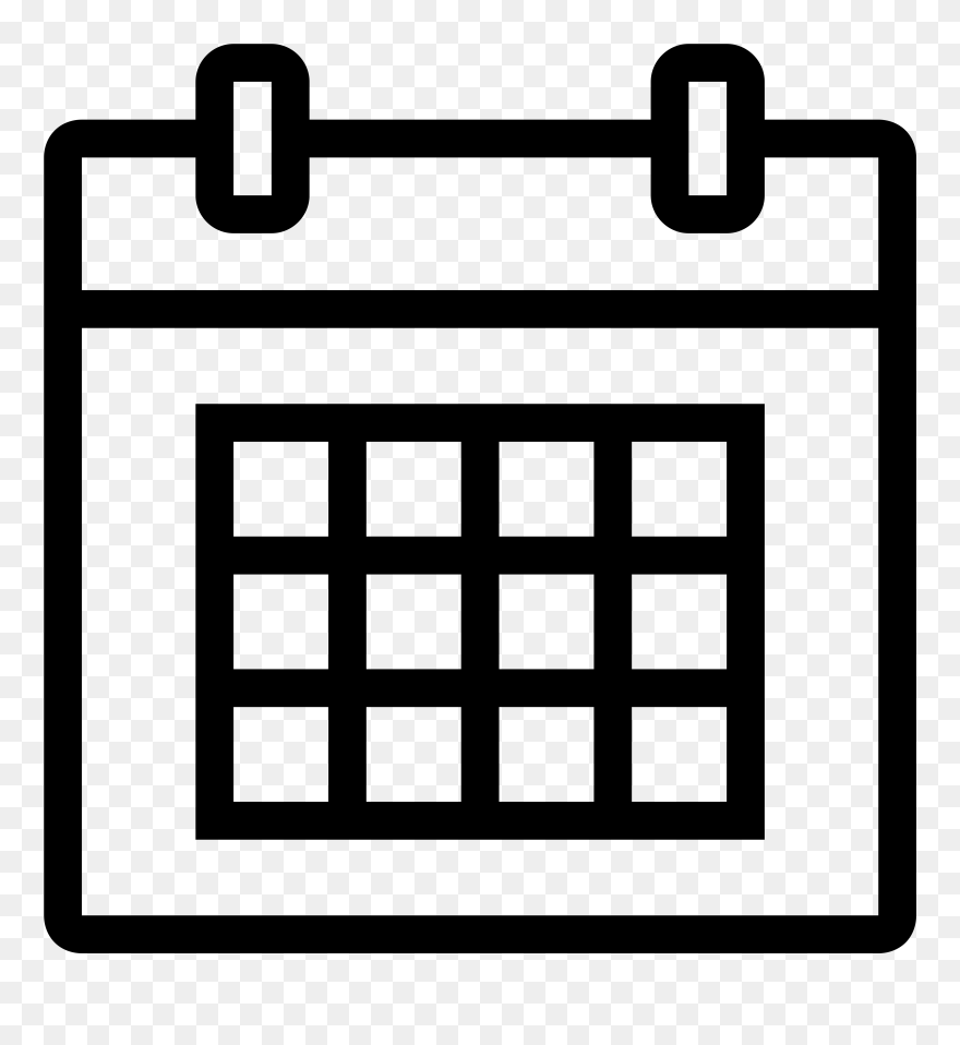 Calendar Icon White Png - Calendar 11 Icon Png Clipart