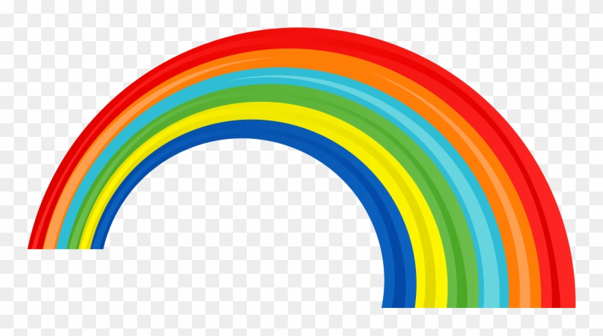 Резултат С Изображение За Rainbow And Clouds Clipart - Rainbow Cute Png Transparent Background