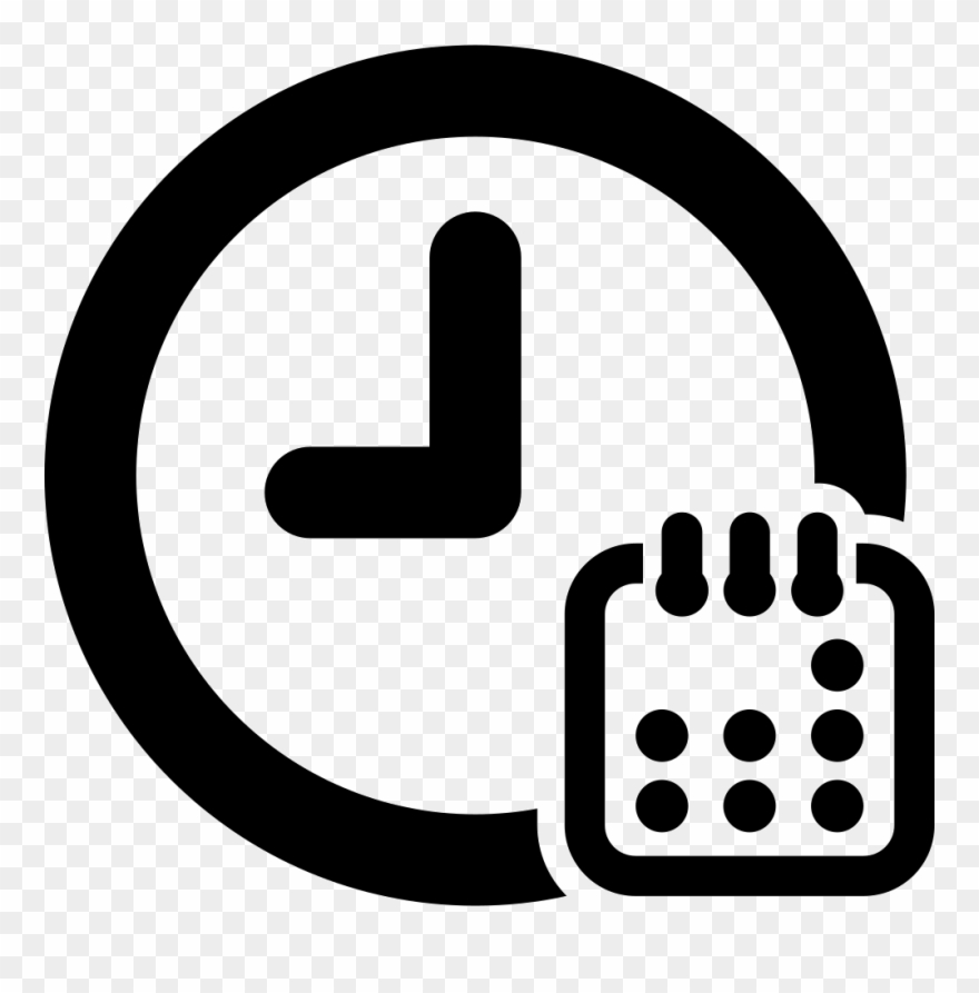 Picture Royalty Free And Png Icon Free - Agenda Con Reloj Icono Clipart