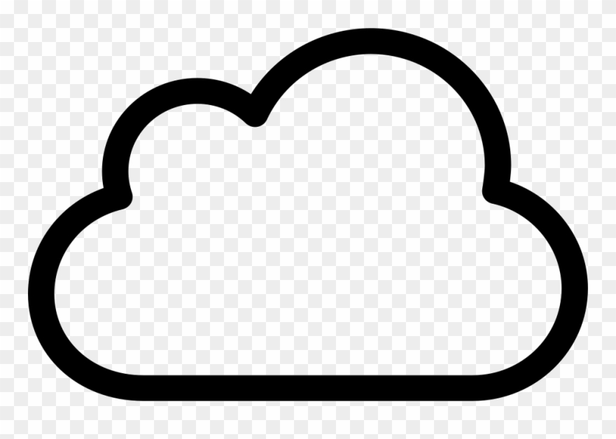 Cloud Outline - Transparent Background Rain Icon Clipart