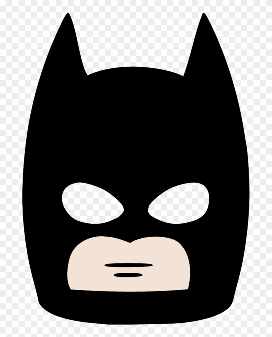 Masks Clipart Batman Mask - Lego Batman Face Template - Png Download