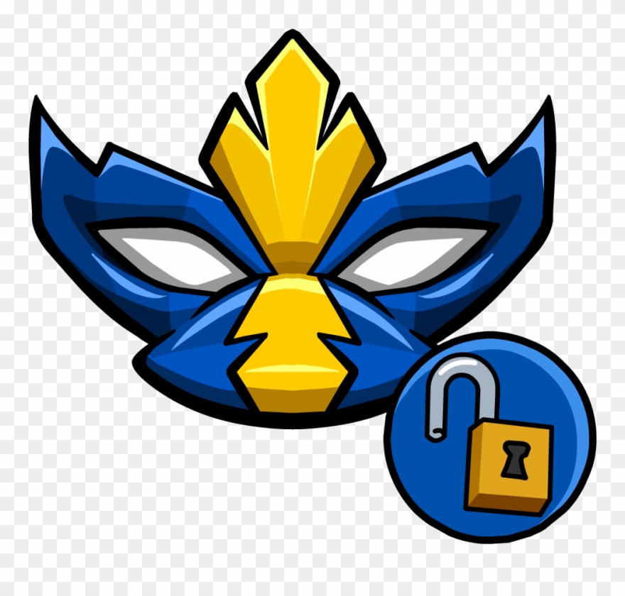 Hero Mask Png Clip Art Black And White Download - Club Penguin Superhero Mask Transparent Png