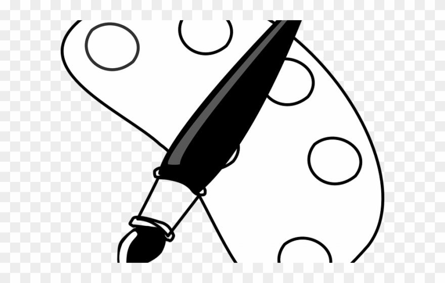 Paint Brush Clipart Paint Pallette - Tavolozza Dei Colori In Inglese - Png Download