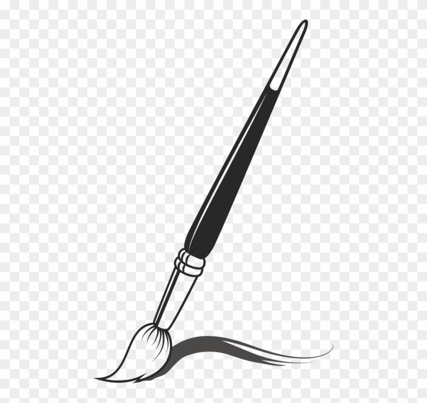 Line Angle Black - Paintbrush Clipart