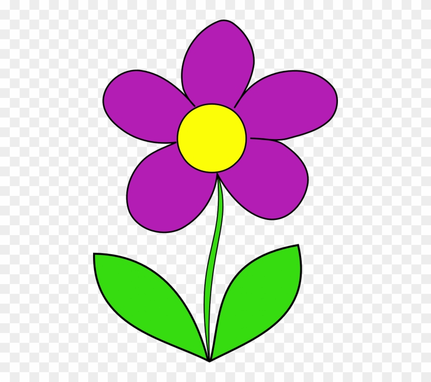 Vector Graphics - Flower With Stem Clipart - Png Download
