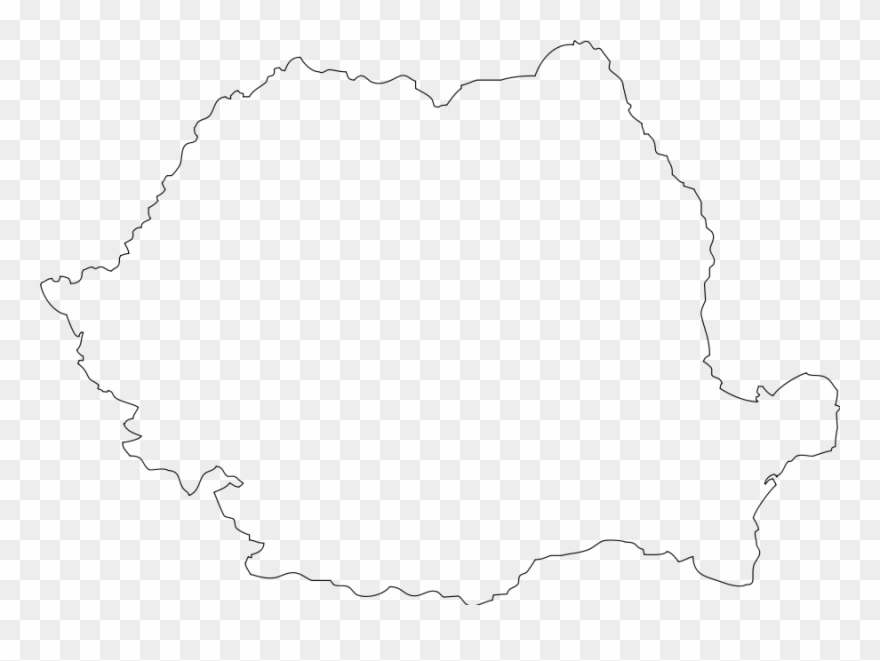 Romania Outline Clipart, Vector Clip Art Online, Royalty - Romania Map Clipart - Png Download