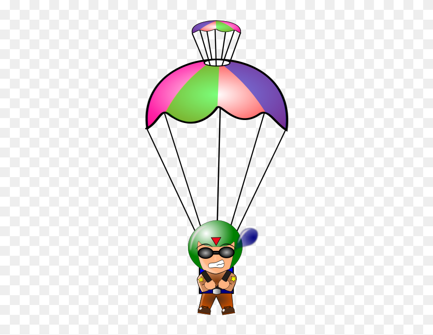 Clip Art By Wsnaccad - Parachute Clipart - Png Download