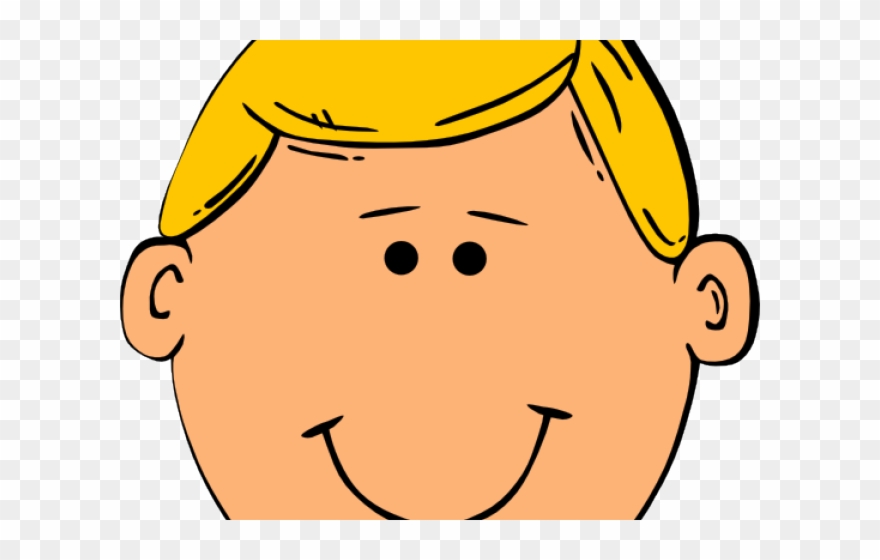 Manga Boy Clipart Hairclip - Boy Face Cartoon Drawing - Png Download