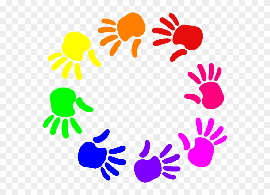 Colorful Circle Of Hands Nursery School Svg Clip Arts - Png Download
