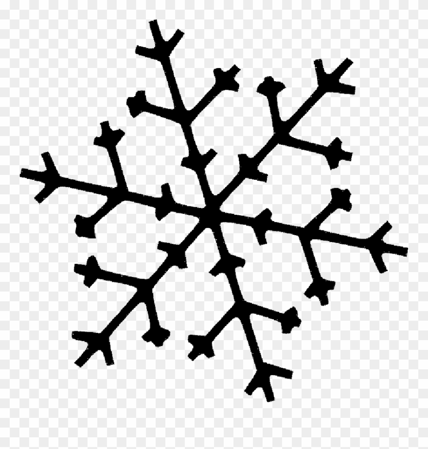 Snowflake Silhouette Cliparts - Clipart Silhouette Snowflake - Png Download
