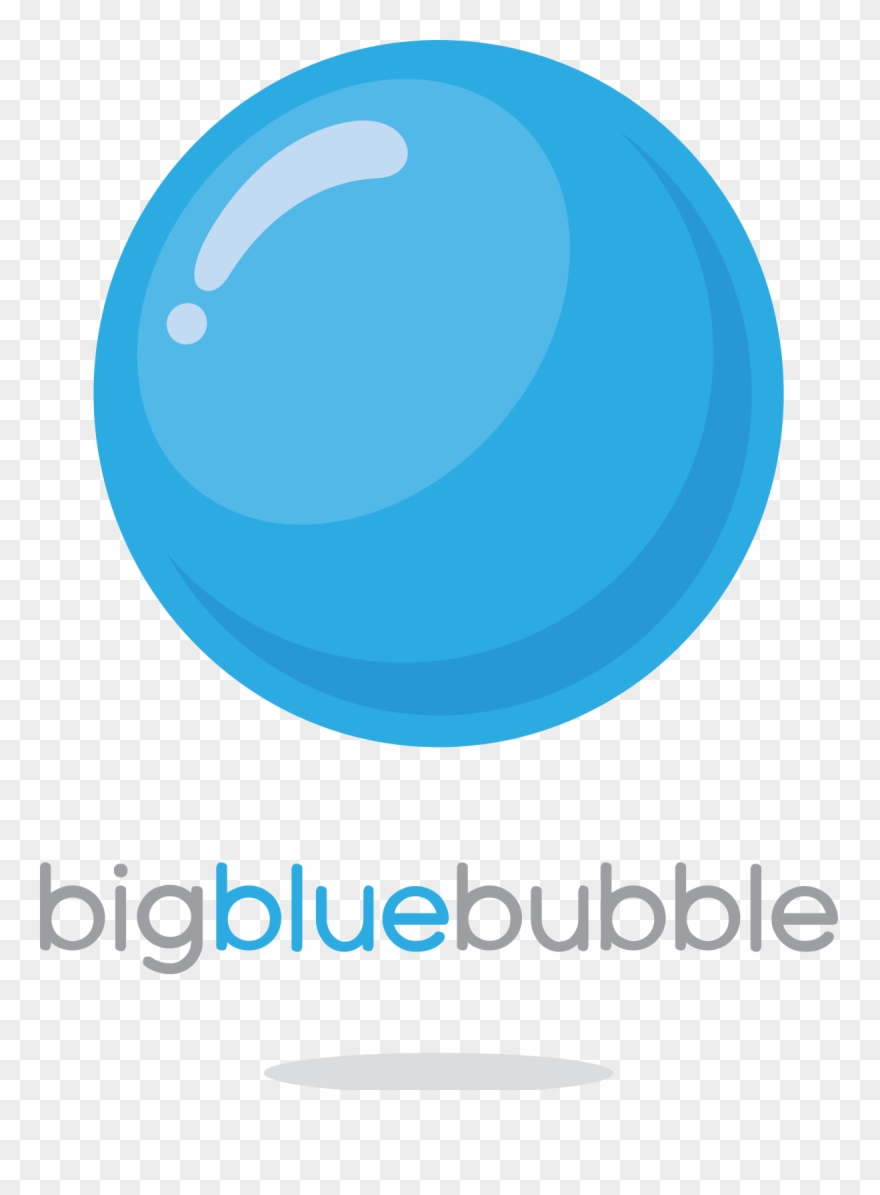 Big Blue Bubble Logo Clipart