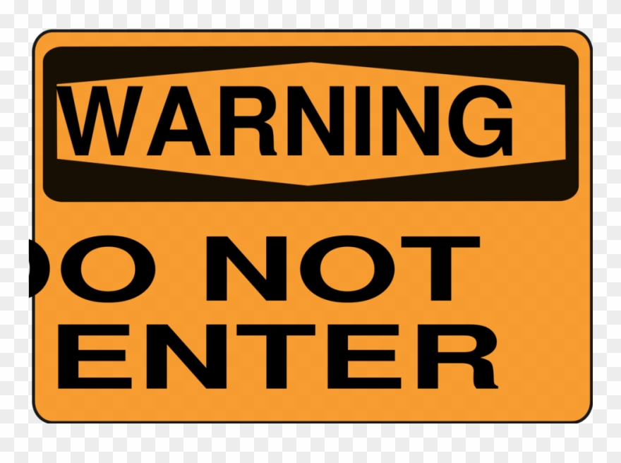 Do Not Enter - Construction Signs Black And White Clipart