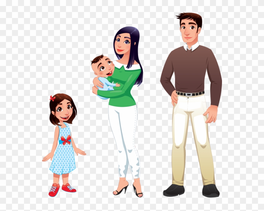 Personnages, Illustration, Individu, Personne, Gens - Father And Mother Cartoons Clipart