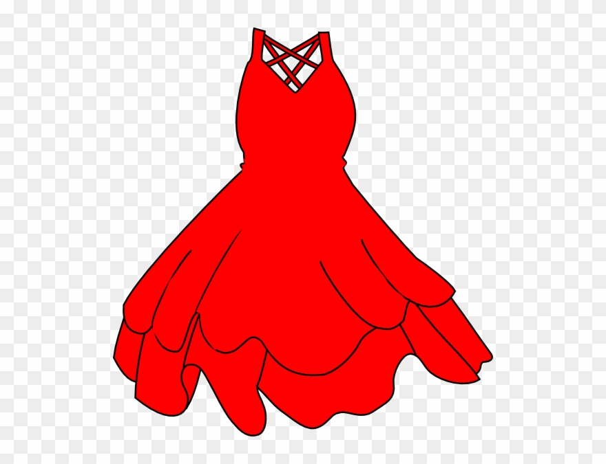 Red Dress Svg Clip Arts 552 X 595 Px - Png Download