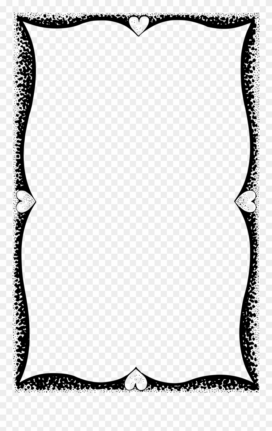 Big Image - Love Frame Black And White Clipart