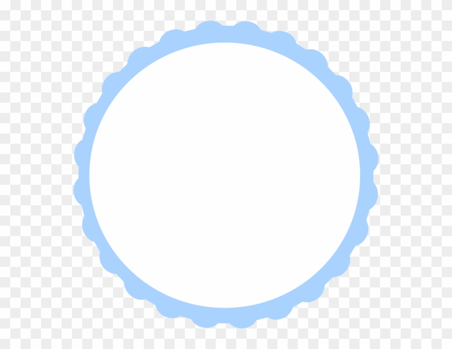 Original Png Clip Art File Teal Scallop Circle Frame Transparent Png