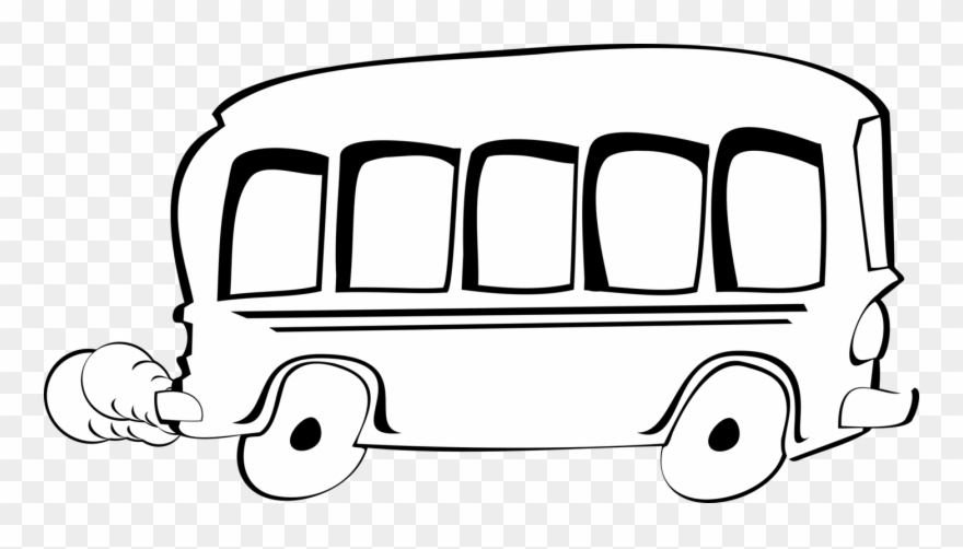 School Bus Bus Driver Cartoon Drawing - Bus Cartoon Black And White Png Clipart