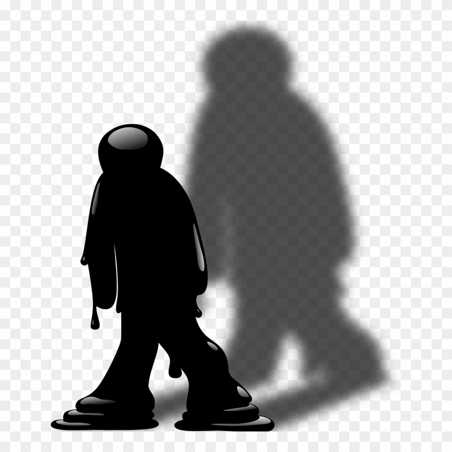 Silhouette Art Melting Download Drawing - Halloween Ghoul Shower Curtain Clipart