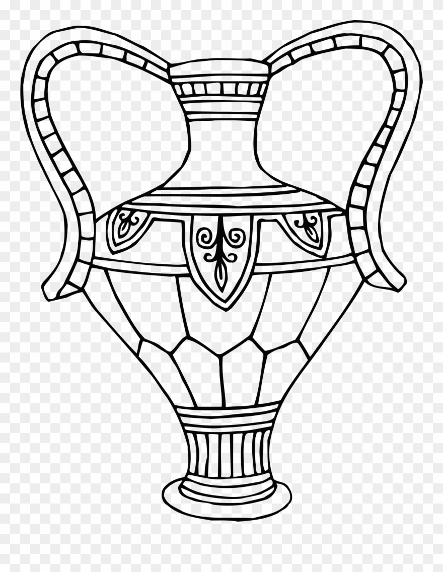 Big Image - Vase Drawing Black And White Clipart