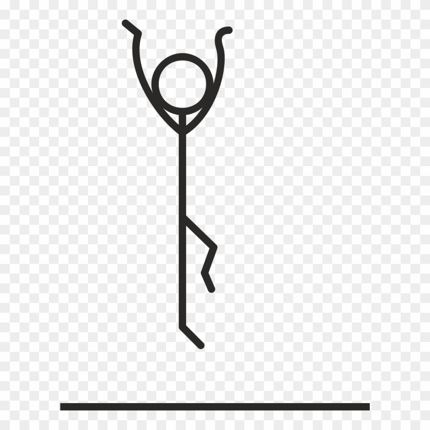 Stick Figure Jumping By @pnx, A Jumping Stick Figure - Stick Figure Hopping Clipart