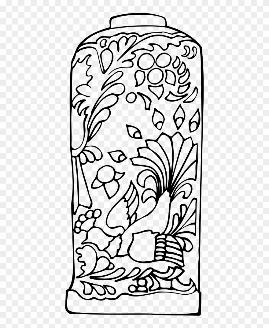Vase 29 Line Drawing - Drawing Clipart